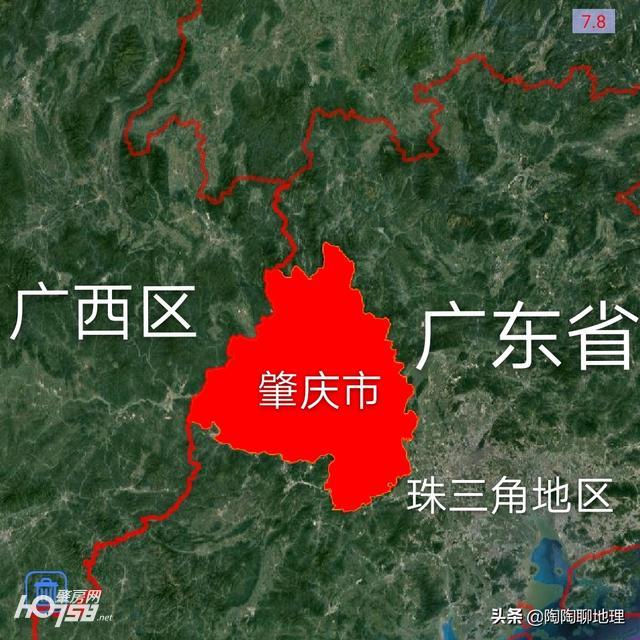 肇庆市的地理位置图在东南部靠近广地区有少量的平坝或丘陵,其余大